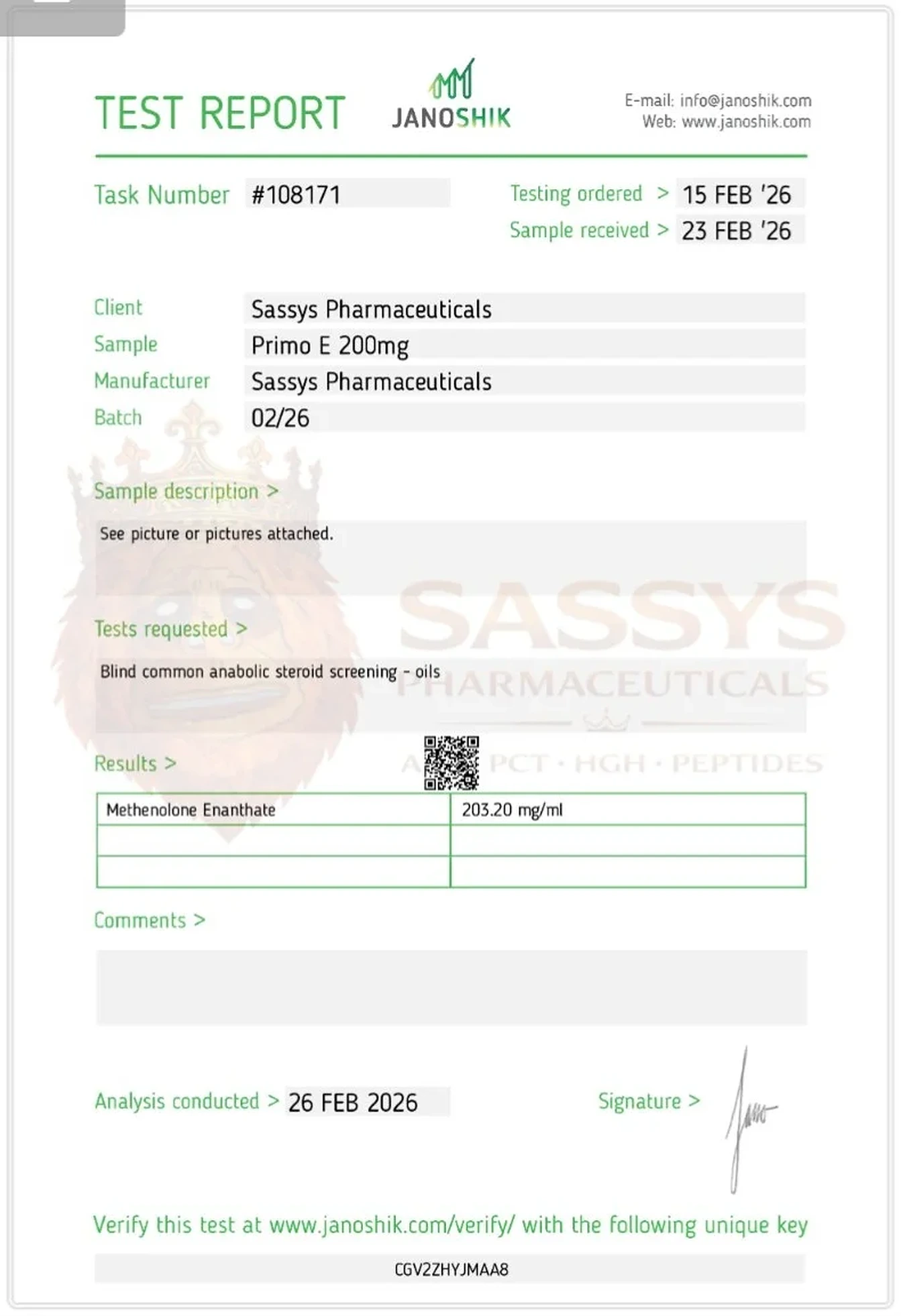 Primo E 200mg/ml