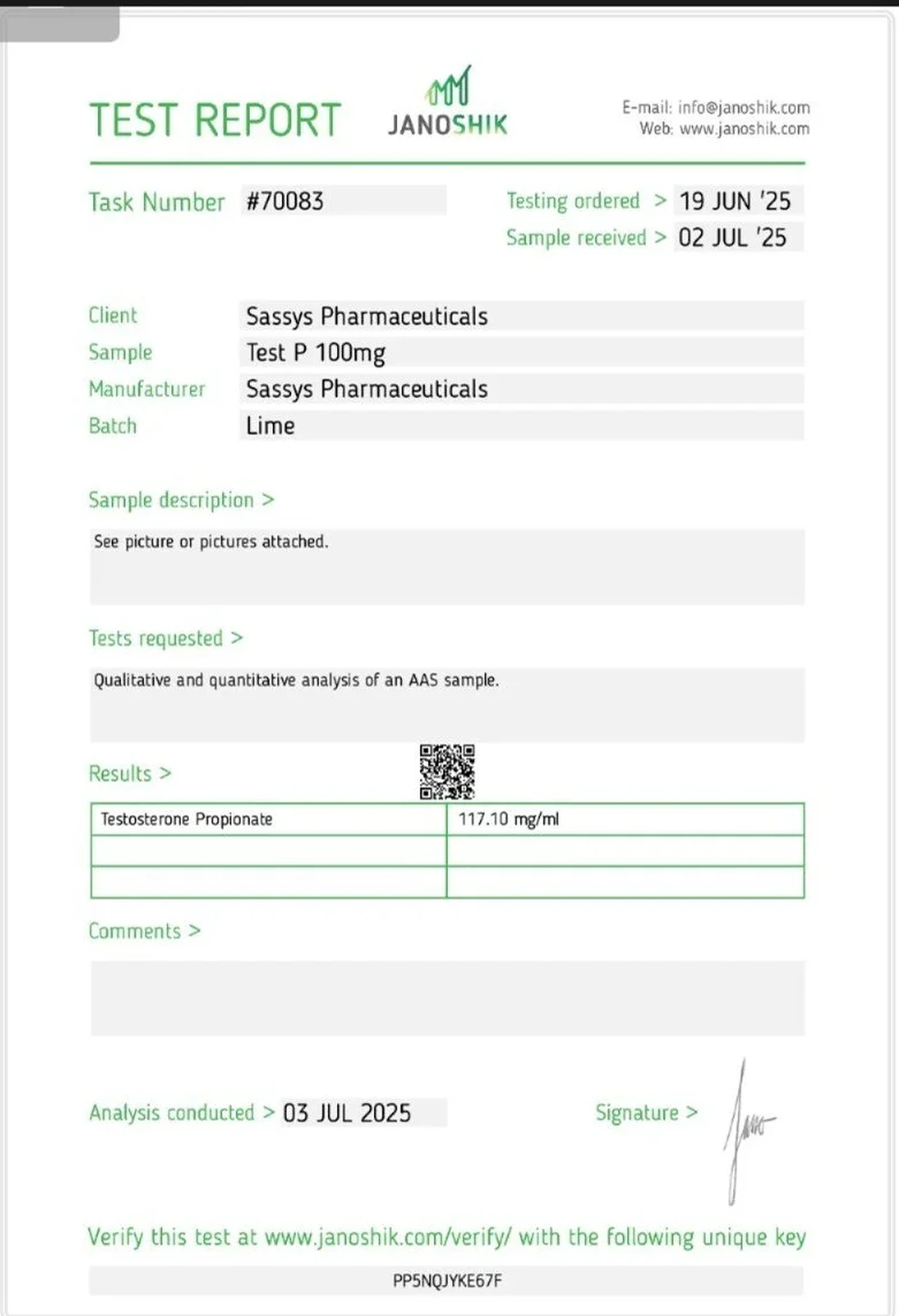Test P 100mg/ml